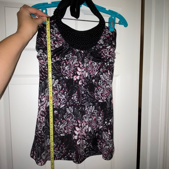 Studio Y Black and Pink Beaded Halter Medium -SOLD - Picture 7 of 9